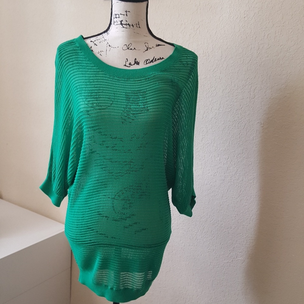 Express Dolman mesh/knit top